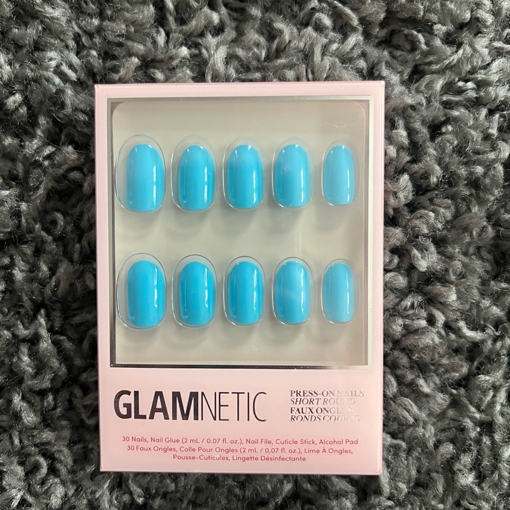 GLAMNETIC AZURE BLUE-Blue Press-On Nails